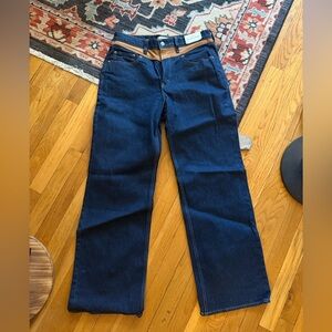 NWT Abercrombie 90s relaxed jean with suede detail